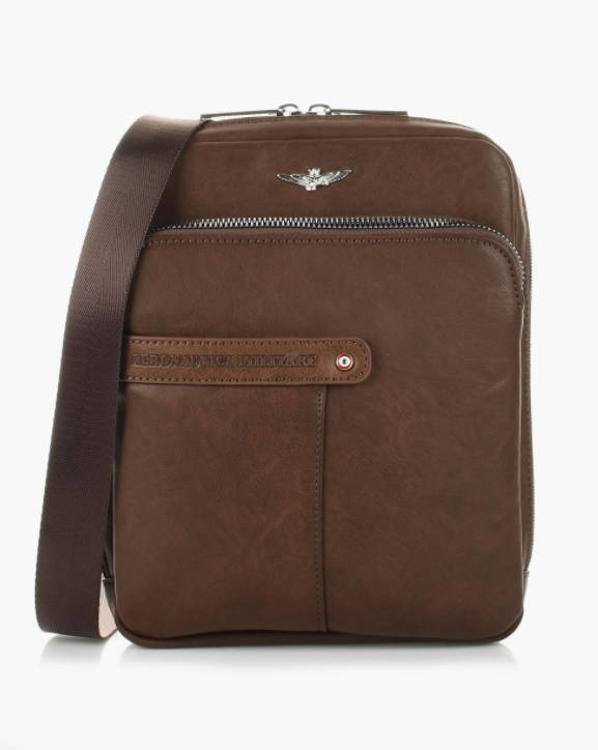 Obrazek Torba krzyżowa Aeronautica Militare Fly L AM-391-25 brązowa 2,5 L