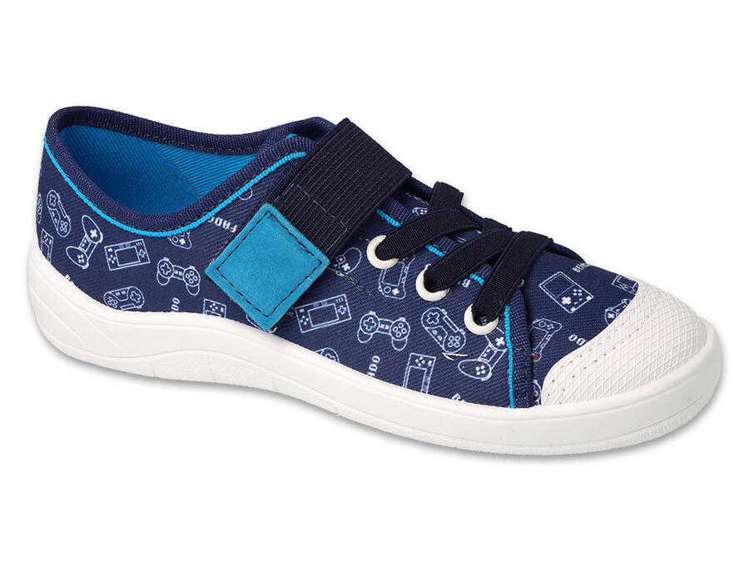 Obrazek BEFADO 351Y023 trampki chłopięce 1SZ niebieskie gra