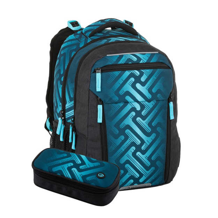 Obrazek Zestaw szkolny Bagmaster PORTO 22 C - niebieski niebieski 29 l