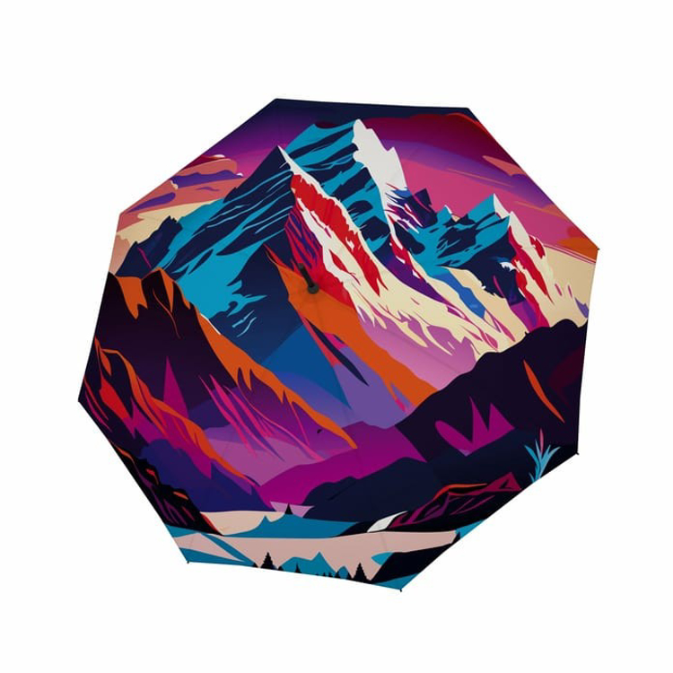 Obrazek DOPPLER Modern Art Long AC Mountain - parasol Bare Shot wielokolorowy