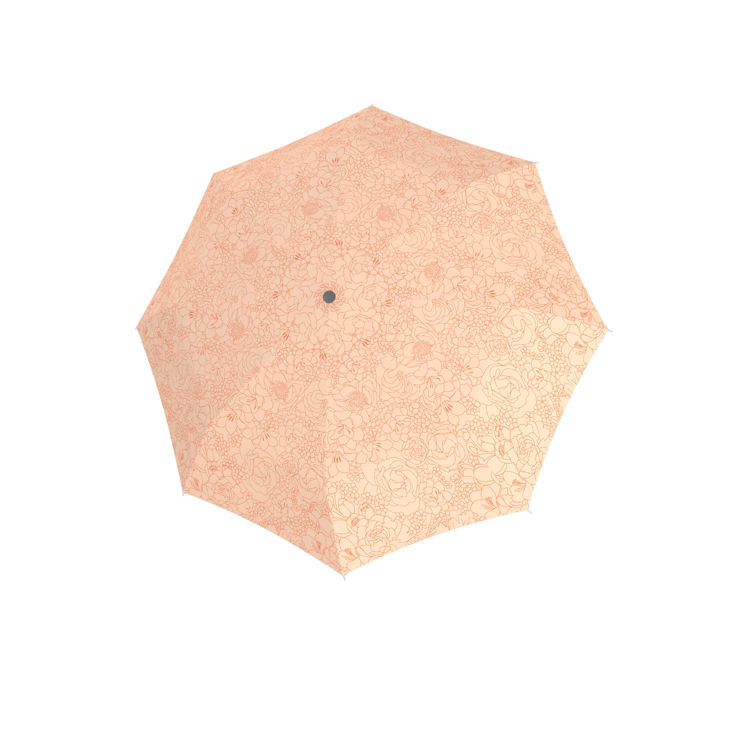 Obrazek DOPPLER Magic fiber Giardino soft orange - w pełni automatyczny parasol damski pomarańczowy