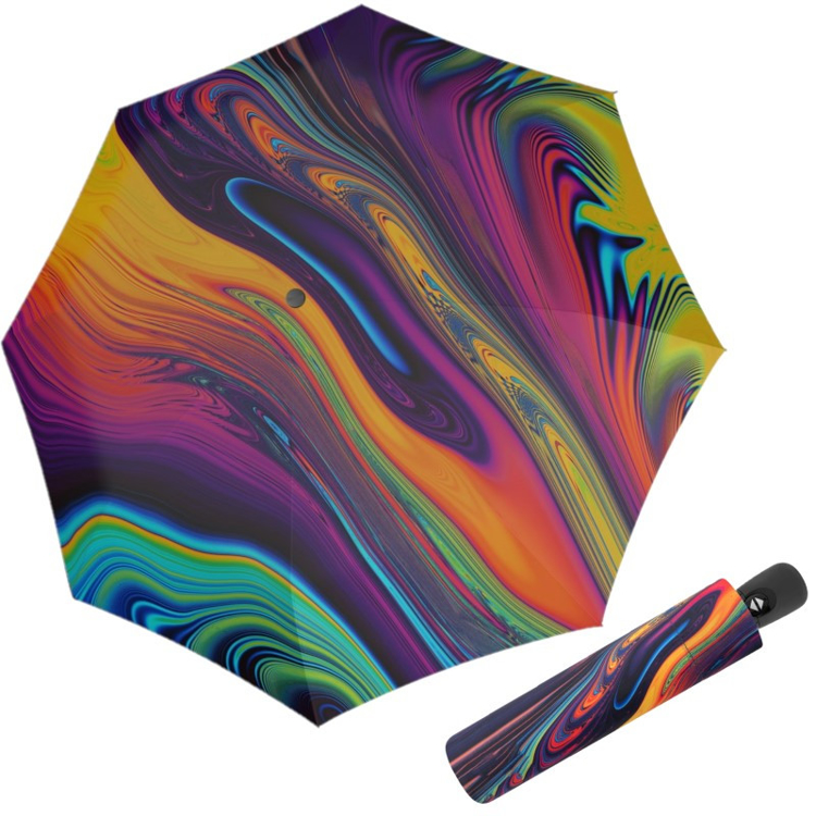 Obrazek DOPPLER Modern Art Magic Flowing Colors - w pełni automatyczny parasol damski wielokolorowy