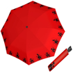 Obrazek DOPPLER Fiber Magic Cats Family Red - w pełni automatyczny parasol damski czerwony