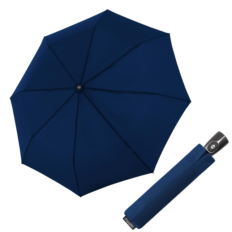 Obrazek DOPPLER Magic Fiber UNI - w pełni automatyczny parasol damski/męski niebieski