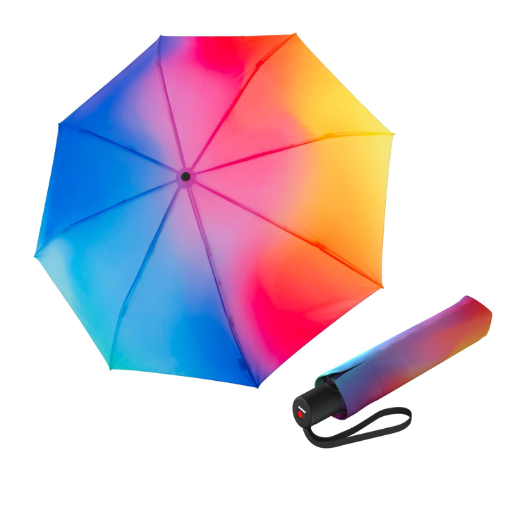 Obrazek KNIRPS A.200 MEDIUM DUOMATIC Rainbow - elegancki damski parasol w pełni automatyczny