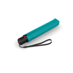 Obrazek KNIRPS U.200 TURQUOISE WITH BLACK - elegancki damski w pełni automatyczny parasol kolorze niebieskim