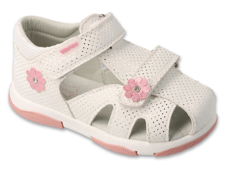 Obrazek BEFADO 170P105 dívčí sandálky FLOWER stříbrné